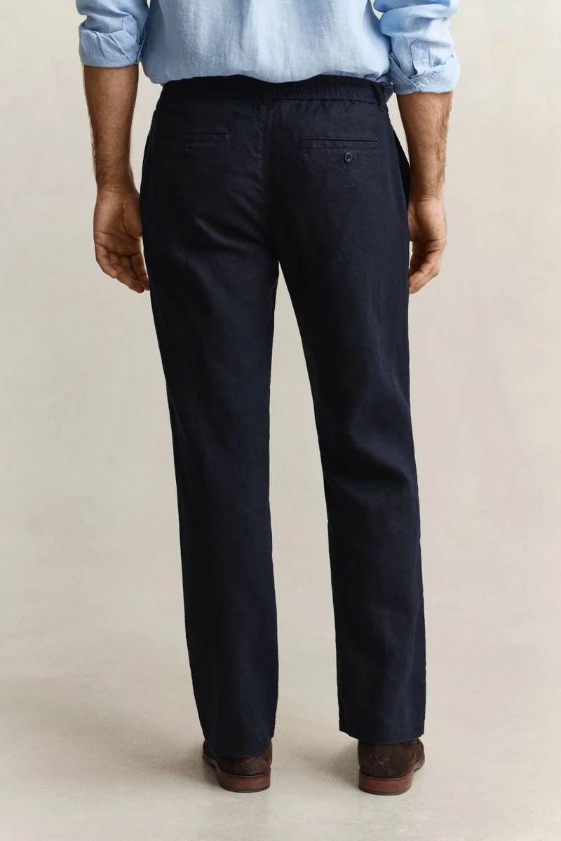 Gant  Regular Fit Linen Drawstring Pants for Men | Best Price UAE