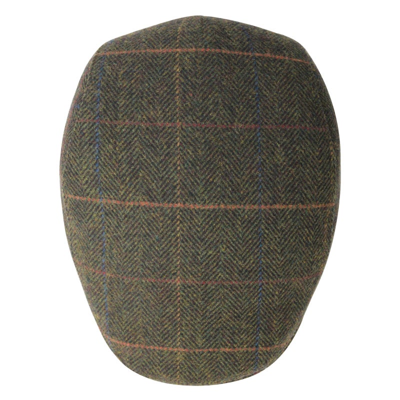FEINION Men Wool Blend Flat Cap Tweed Newsboy Ivy Hat (Plaid Green) - Image 4