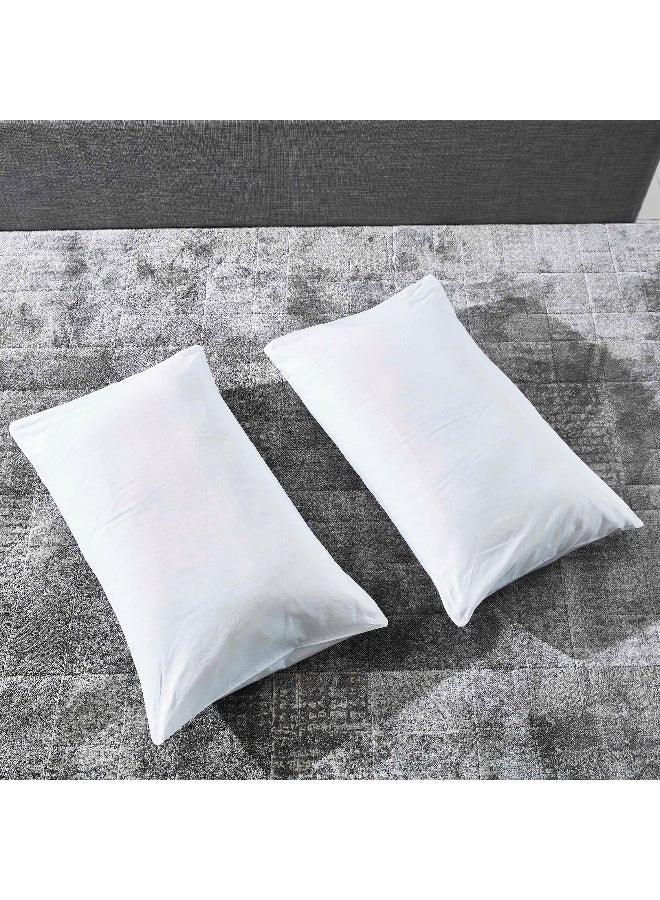 Home Box Ballina 2-Piece Solid Cotton Pillow Cover Set 75 x 50 cm - Image 2