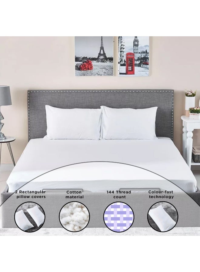 Home Box Ballina 2-Piece Solid Cotton Pillow Cover Set 75 x 50 cm - Image 5