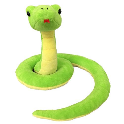 Ice King Bear Lifelike Green Snake Stuffed Animal Plush Toy Standing - Image 1