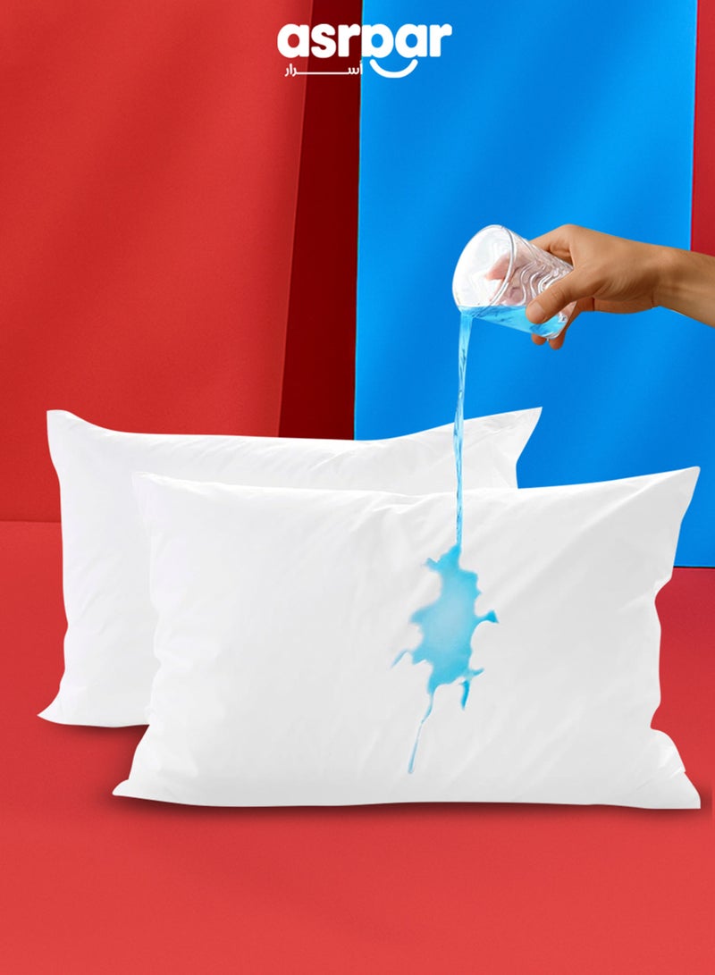 أسرار مجموعة نوم فاخرة مكونة من 5 قطع - تتضمن 2 وسادة ممتازة مقاس 75 × 50 سم للراحة، و1 بطانة مرتبة ناعمة مقاس 180 × 200 سم لدعم ممتاز، و2 واقي وسادة متين مقاس 75 × 50 سم لانتعاش يدوم طويلاً - أساسيات مفروشات عالية الجودة. - Image 4