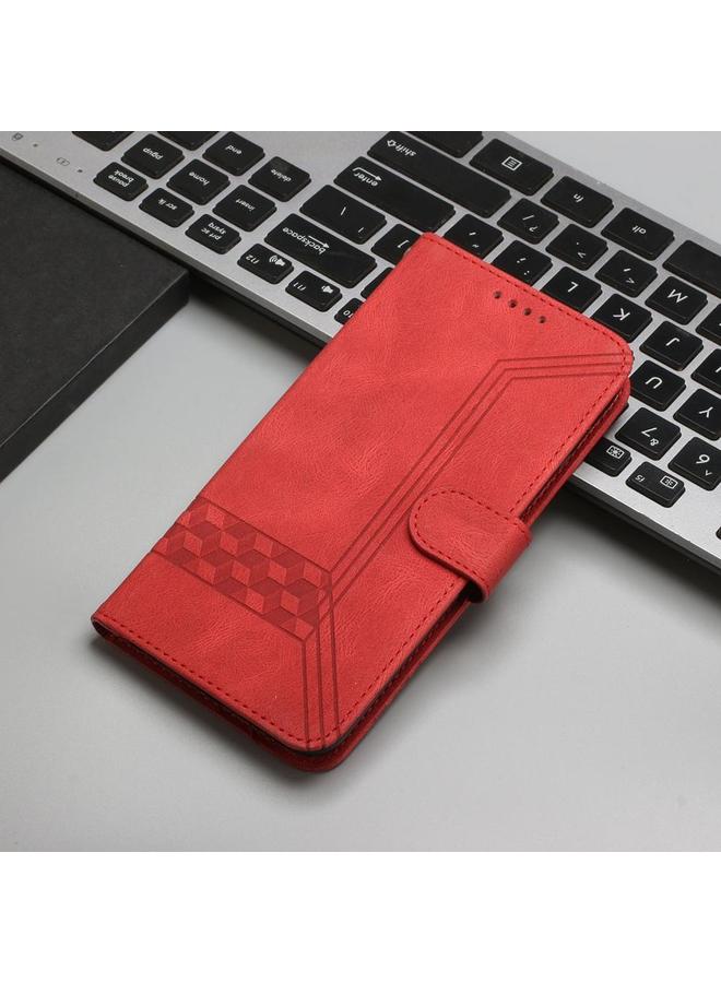 S-TOP Case For OPPO Reno13 F 4G / 5G Cubic Skin Feel Flip Leather Phone Case - Image 2