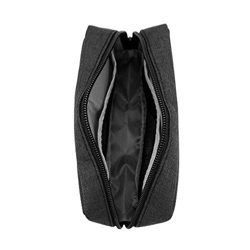 ERCRYSTO Universal Electronics/Accessories Soft Carrying Case Bag, Durable & Light-weight,Suitable for Out-going, Business, Travel and Cosmetics Kit (Small-Black) - Image 3