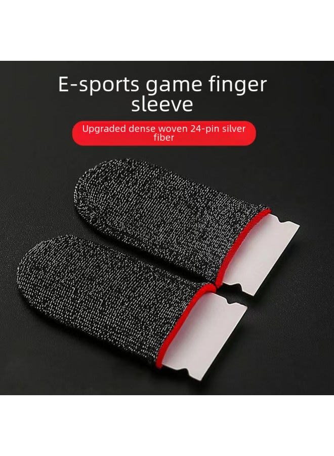 Popular Game Finger Set Ultra-thin Mobile Game Non-slip Sweat-proof E-sports Finger Set King Walking Artifact Chicken Finger Set-Product Color:A Pair Of 24-needle Magic Finger Cots (two-color Silver - Image 5
