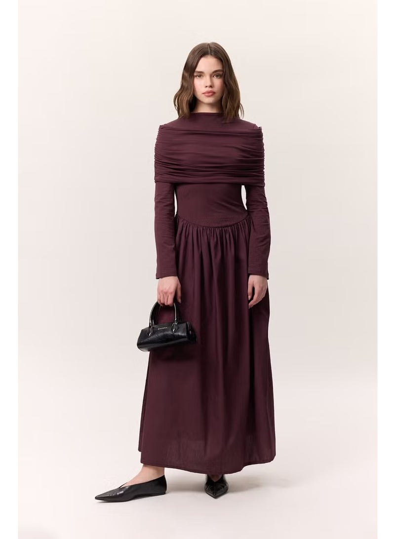Manuka Draped Long Sleeve Dress - Image 2
