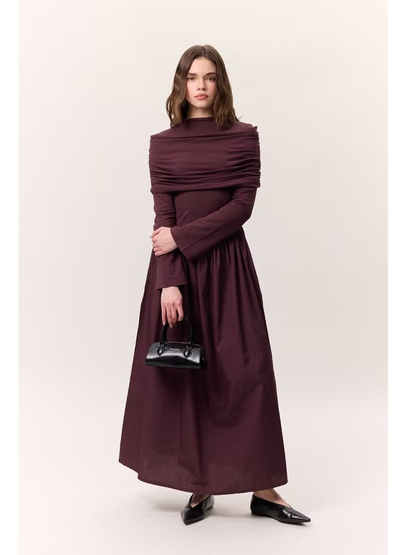 Manuka Draped Long Sleeve Dress - Image 3