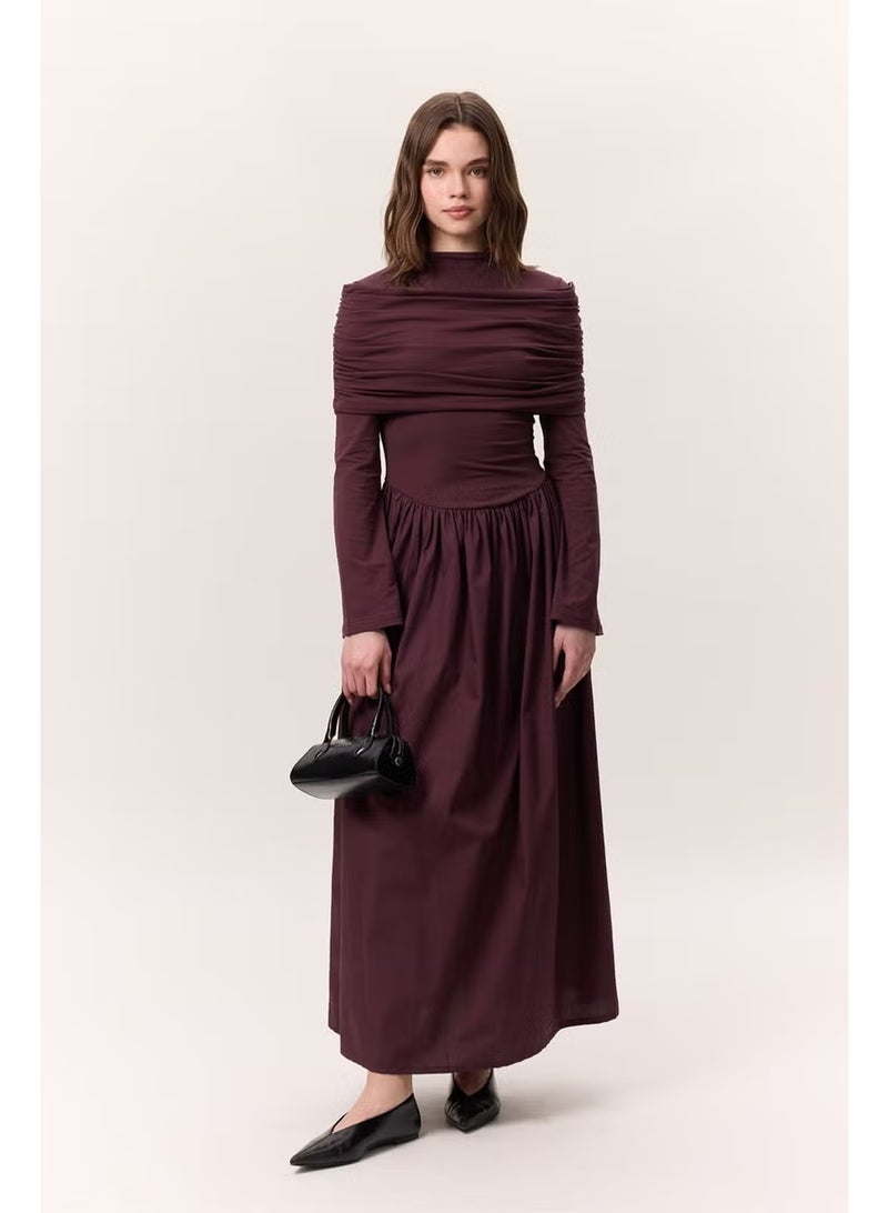 Manuka Draped Long Sleeve Dress - Image 1