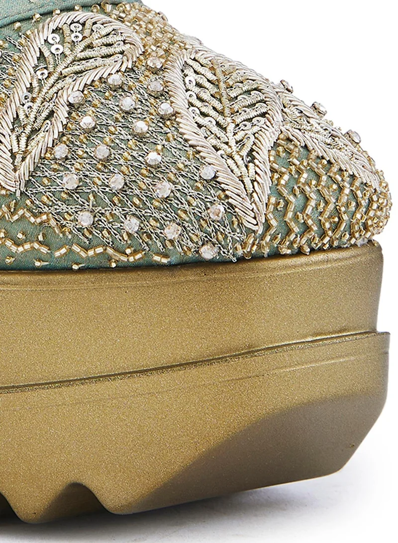 Anaar Anaar Gaia WEDGE SNEAKERS, Womens Festive, Special Occasion and Partywear Premium Shoes
