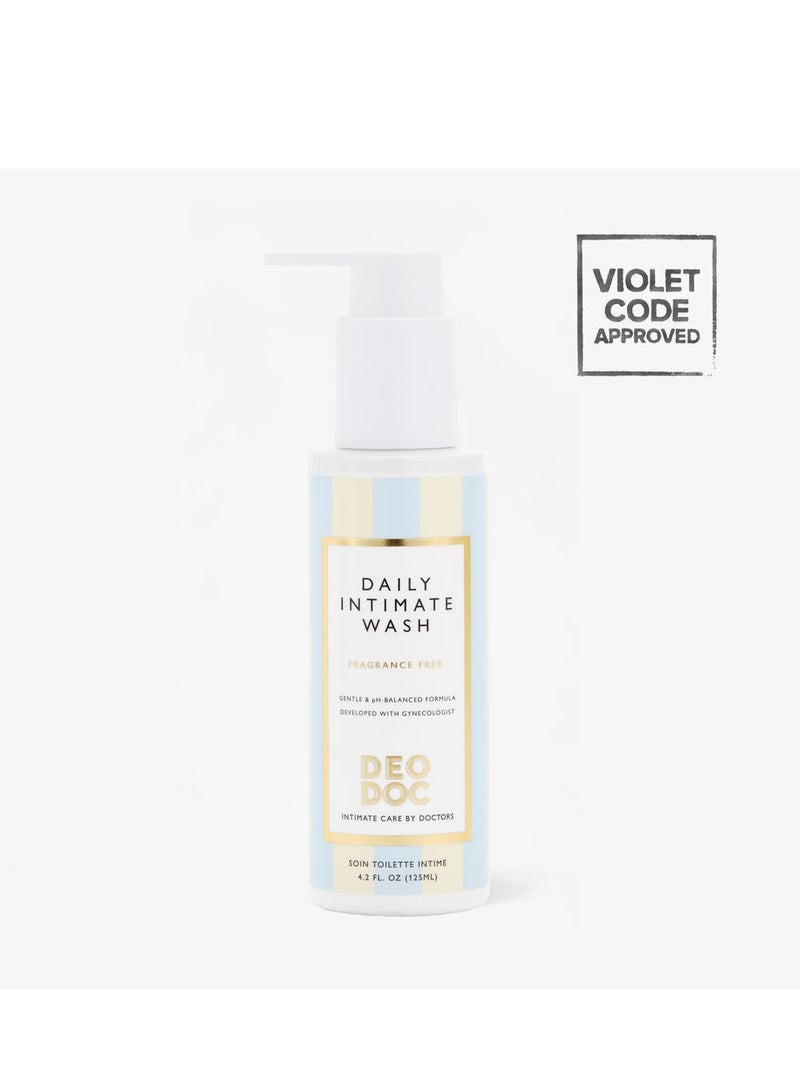 DeoDoc Fragrance Free Daily Intimate Wash 125ml - Image 1