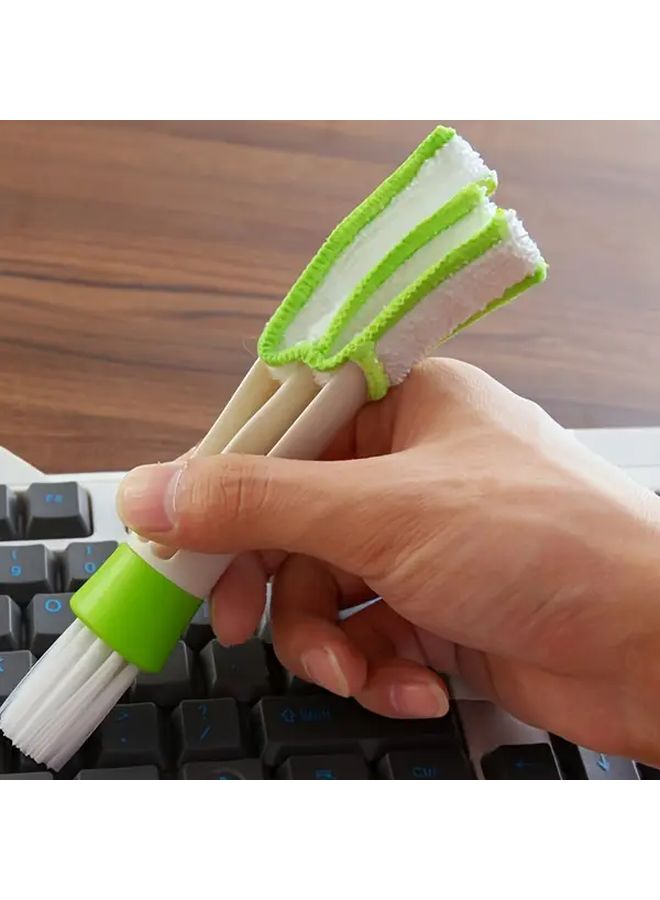 Green Car Vent Cleaning Brush Detachable Washable Multi Functional Auto Detail - Image 3