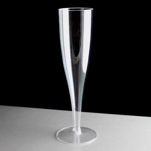 50 x One piece plastic champagne flute  glass  130ml Ideal for events bbqs picnics camping glamping festivals and general use 160ml 6oz