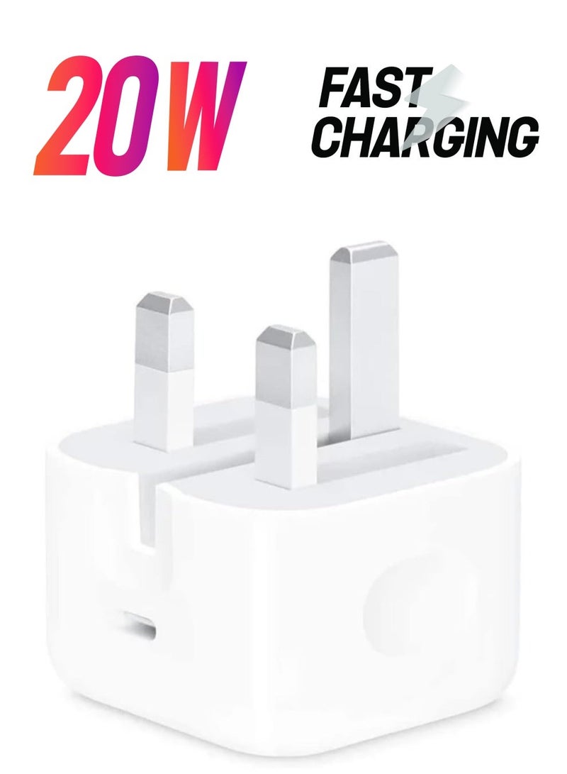 MUNTAQI Fast Charging Wall 20W Adapter Compatible with Apple iPhone 13 Pro Max/12 Pro Max/11PRO /iPad - Image 1