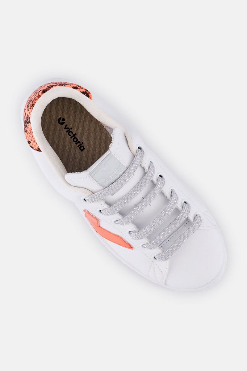 Victoria Women Lace Up Casual Shoes, White - Image 2