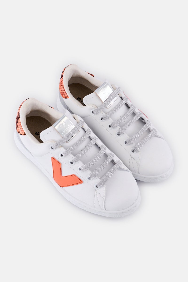 Victoria Women Lace Up Casual Shoes, White - Image 3