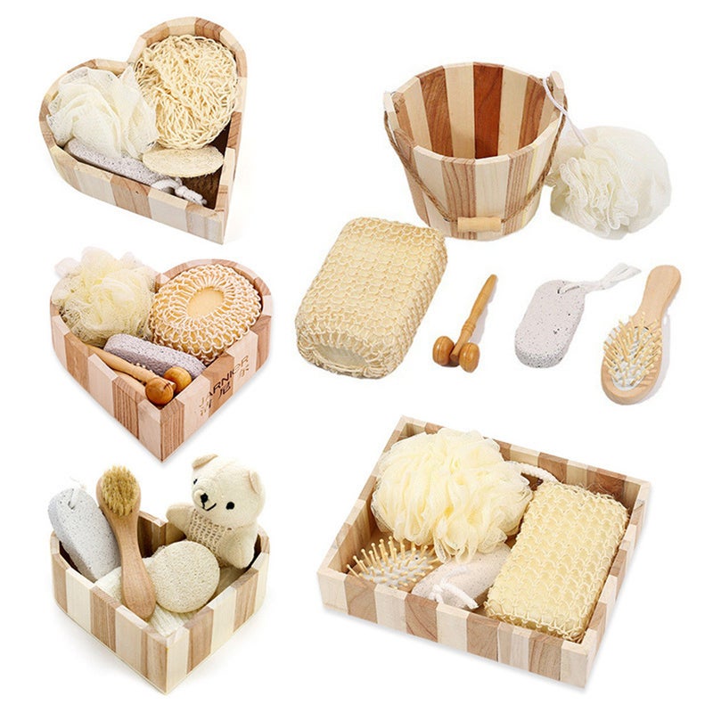 Supply Heart-Shaped Barrel Bathroom Gift Box Bath Supplies Holiday Business Gifts Bath Suit - Image 5