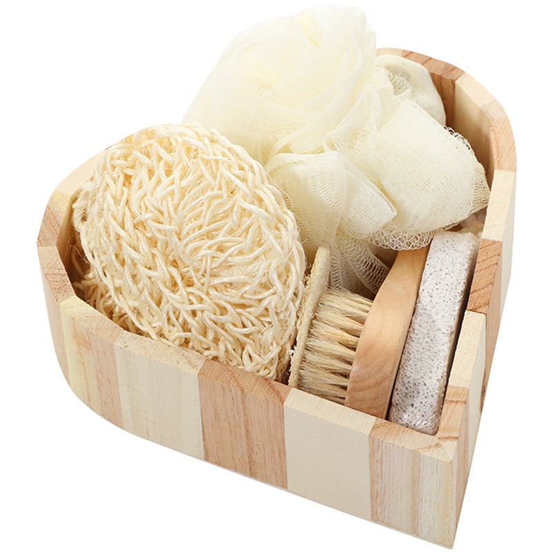 Supply Heart-Shaped Barrel Bathroom Gift Box Bath Supplies Holiday Business Gifts Bath Suit - Image 4