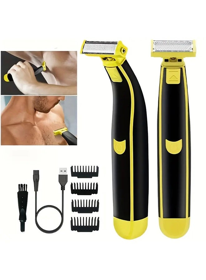 قائمة المنتجات ذات الصلة لحلاقة اللحية والحلاقة للرجال، الحلاقة الرطبة والجافة للجسم الكامل مع 4 مشطات، الحلاقة الكهربائية للرجال القابلة لإعادة الشحن لحلاقة الوجه، اللحية والشعر والجسم، الهدايا للرجال - Image 2