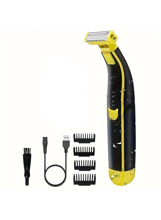 قائمة المنتجات ذات الصلة لحلاقة اللحية والحلاقة للرجال، الحلاقة الرطبة والجافة للجسم الكامل مع 4 مشطات، الحلاقة الكهربائية للرجال القابلة لإعادة الشحن لحلاقة الوجه، اللحية والشعر والجسم، الهدايا للرجال - Image 4