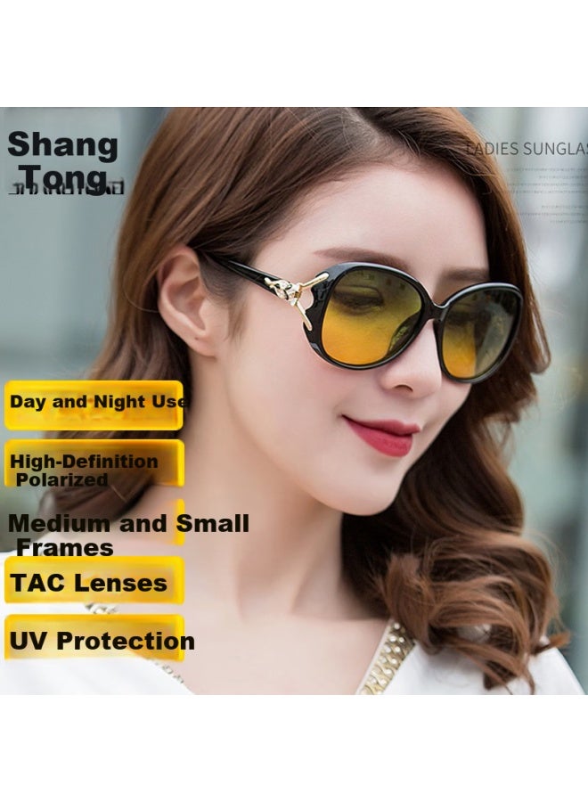 Shangtong Day And Night Dual-use Sungl For Women, Driving Sungl With Anti-glare, Uv Protection, Polarized Night Vision Gl - Image 1