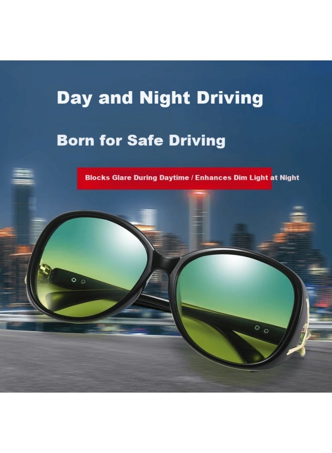 Shangtong Day And Night Dual-use Sungl For Women, Driving Sungl With Anti-glare, Uv Protection, Polarized Night Vision Gl - Image 4
