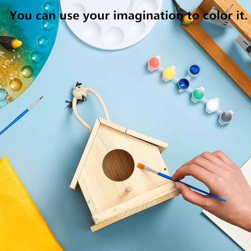alfyng صندوق عش دافئ للببغاء، صندوق تكاثر الطيور، صندوق عش مصنوع من خشب الببغاء، صندوق تزاوج للببغاوات الصغيرة من نوع بودجي، صندوق لأقفاص الطيور المخصص لطيور الحب، مناسب للكوكاتييل، مع منصة للطيور للتأرجح (6 بوصة). - Image 5