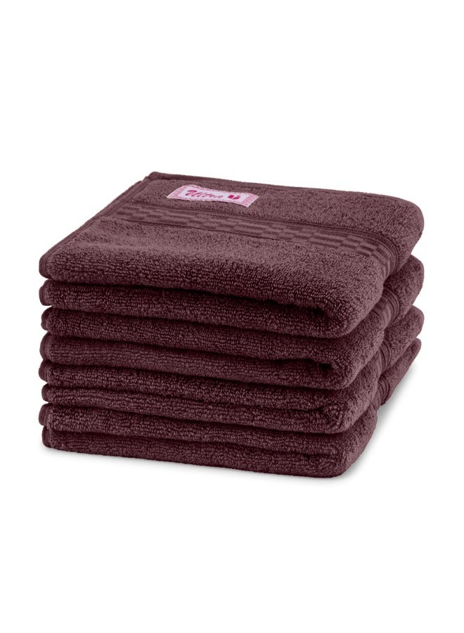 BYFT Home Ultra (Burgundy) Premium Cotton Hand Towel (50 X 90 Cm-Set Of 2) Highly Absorbent, High Quality Bath Linen With Checkered Dobby 550 Gsm - Image 4
