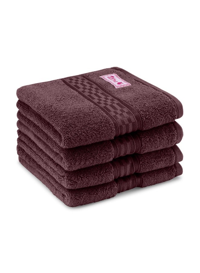 BYFT Home Ultra (Burgundy) Premium Cotton Hand Towel (50 X 90 Cm-Set Of 2) Highly Absorbent, High Quality Bath Linen With Checkered Dobby 550 Gsm - Image 5