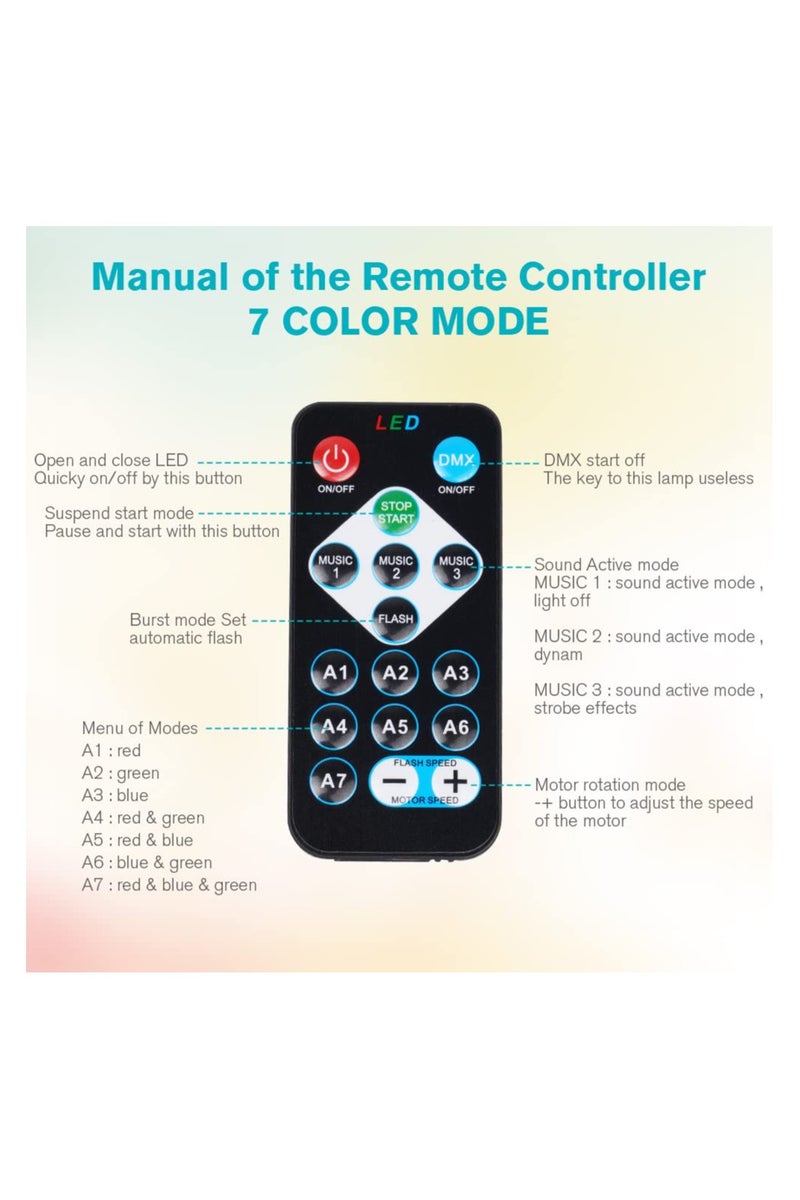 Party Light ,360°Rotation Sound Activated Disco Ball Lights with Remote Control, Disco Parties Lighting, Dance Karaoke Decorating - Image 4