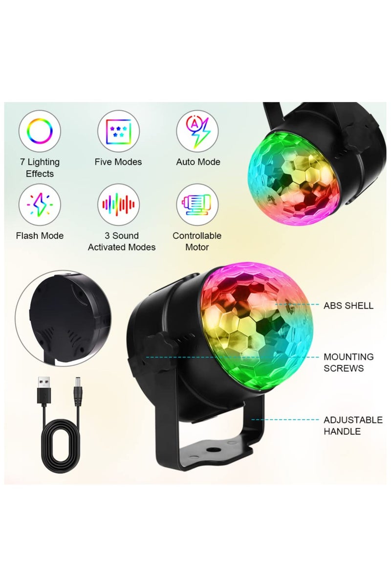 Party Light ,360°Rotation Sound Activated Disco Ball Lights with Remote Control, Disco Parties Lighting, Dance Karaoke Decorating - Image 2