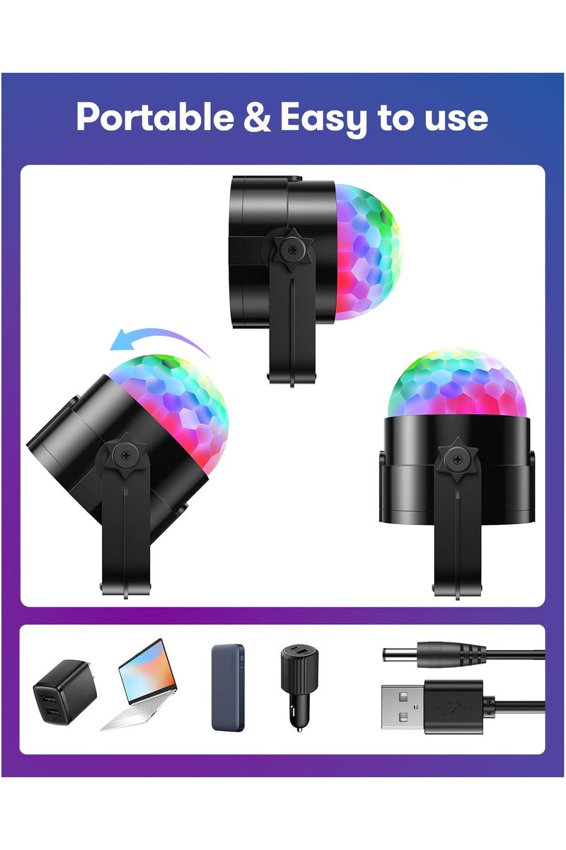 Party Light ,360°Rotation Sound Activated Disco Ball Lights with Remote Control, Disco Parties Lighting, Dance Karaoke Decorating - Image 5