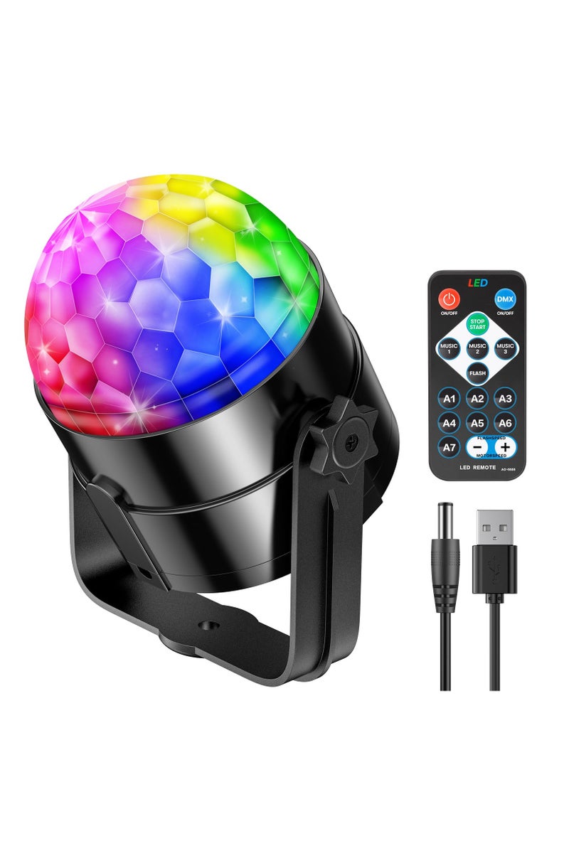 Party Light ,360°Rotation Sound Activated Disco Ball Lights with Remote Control, Disco Parties Lighting, Dance Karaoke Decorating - Image 1