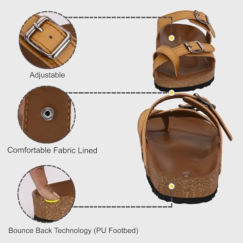Centrino Women’s Berkin-Style Slip-On Sandals | Open Toe Design | Soft PU Footbed | Lightweight & Comfortable | Arch Support | On-Grip Sole | Casual Outdoor Wear (7693) - Image 5