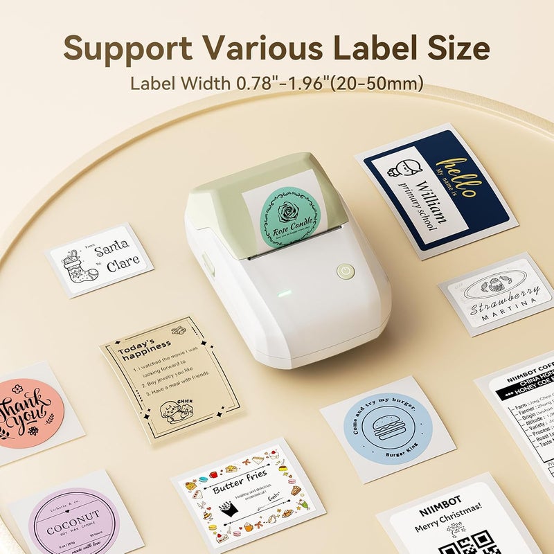 Barcode Label Printer B1 Label Printer for Small Business, Bluetooth Label Maker with Tape, Address Label Maker for Mailing, Business & Shipping Labels, Compatible with Phone & Computer Green - Image 2