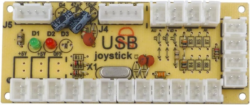 مشفر ألعاب عام SJJX لـ 2 لاعبين بنمط HAPP بدون تأخير، USB لعصا التحكم، لـ MAME و Raspberry Pi 1/2/3 و RetroPie ومشاريع DIY - Image 4