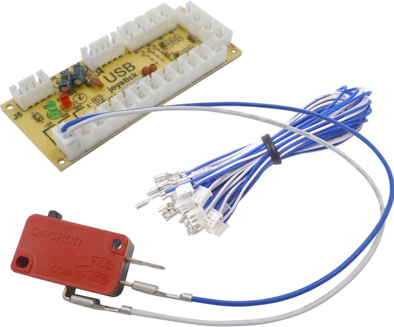 مشفر ألعاب عام SJJX لـ 2 لاعبين بنمط HAPP بدون تأخير، USB لعصا التحكم، لـ MAME و Raspberry Pi 1/2/3 و RetroPie ومشاريع DIY - Image 2