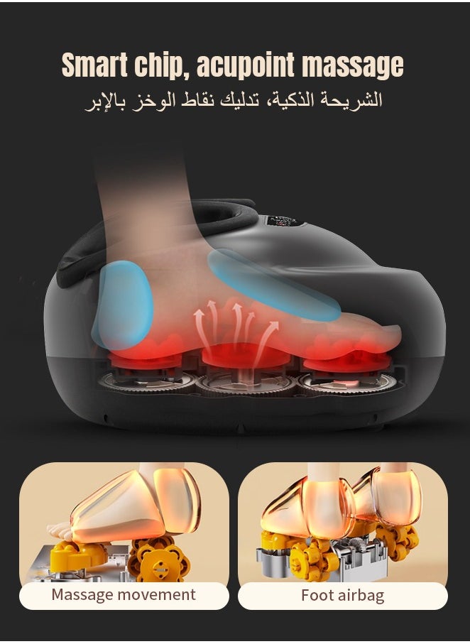 Snooe جهاز تدليك القدمين الذكي من راحة مع حرارة وتدليك عميق بالضغط | علاج شياتسو لتخفيف آلام القدم والتهاب اللفافة الأخمصية | يناسب حتى مقاس 45 للرجال | مثالي للاسترخاء والعناية الذاتية + هدية: زوج من الجوارب بيما الفاخرة  - Image 2