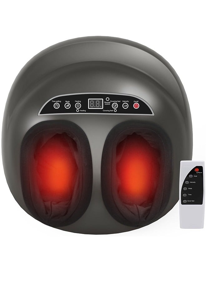 Smart Foot Massager with Heat & Deep Tissue Kneading | Shiatsu Therapy for Foot Pain Relief & Plantar Fasciitis | Fits Up to Men's Size 12 | Perfect for Relaxation & Self-Care + Gift of Luxurious Pima Socks