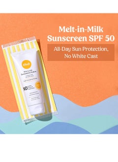 vilvah STORE Melt-In-Milk Sunscreen For All Skins Spf 50 Pa+++ With Soy Milk Extract Lightweight, No White Cast , For Men & Women  - Image 2