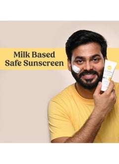 vilvah STORE Melt-In-Milk Sunscreen For All Skins Spf 50 Pa+++ With Soy Milk Extract Lightweight, No White Cast , For Men & Women  - Image 3