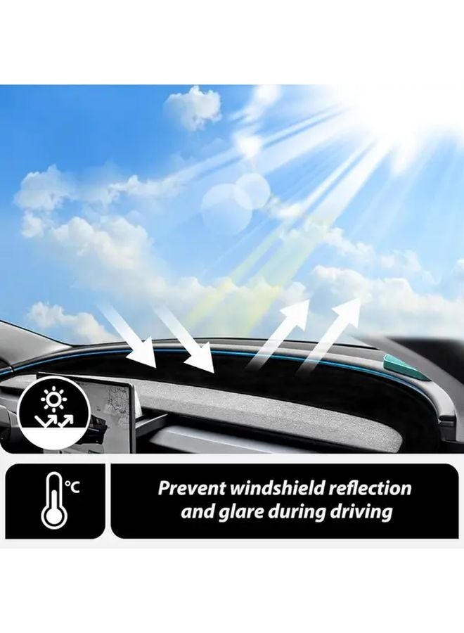 Tesla Model Y Juniper 2025 Dashboard Cover PU Leather Sunshade Anti UV Non Slip Protector - Image 5