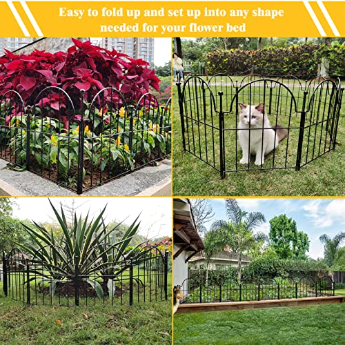 Blingluck Garden Fence, 22 in(H) x 27.5 ft(L) Arched Rustproof Metal No Dig Fence Garden Fence Border,Ground Stake Animal Barrier Fence for Rabbit Dog, Outdoor Landscape Decor for Yard & Patio,25 Pack - Image 3