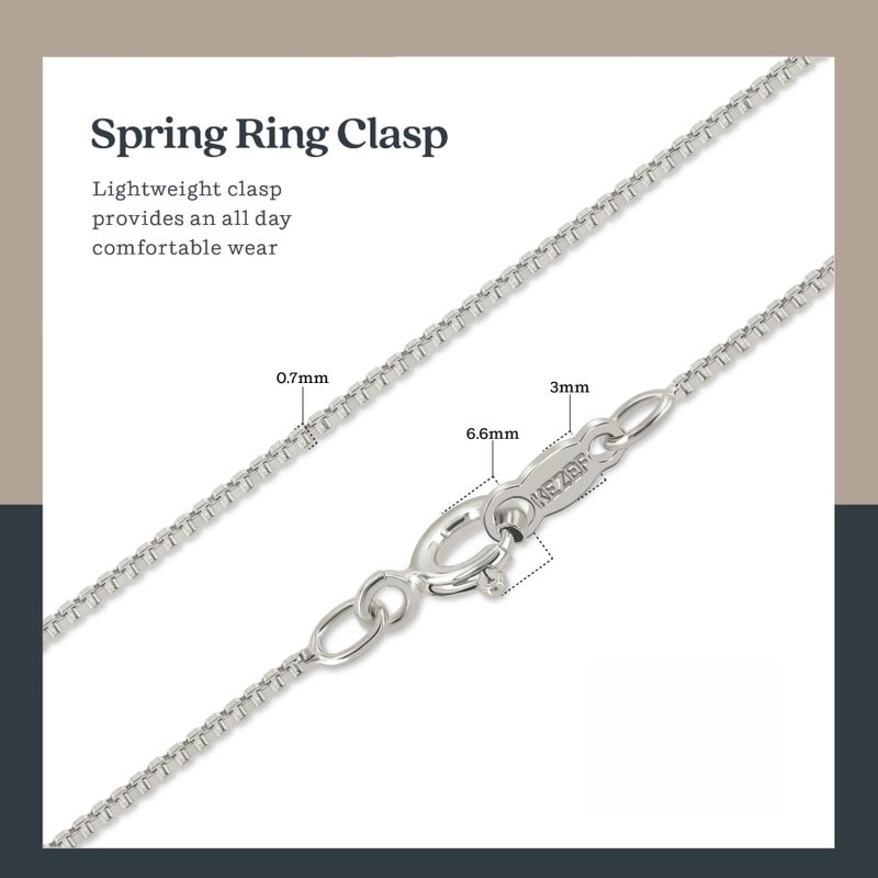KEZEF 925 Sterling Silver Necklace for Women | Thin 0.7mm 18k Gold plated, Rose Gold chain for women, Silver chain necklace jewelry | cadena de plata 925 para hombre mujer - Image 4