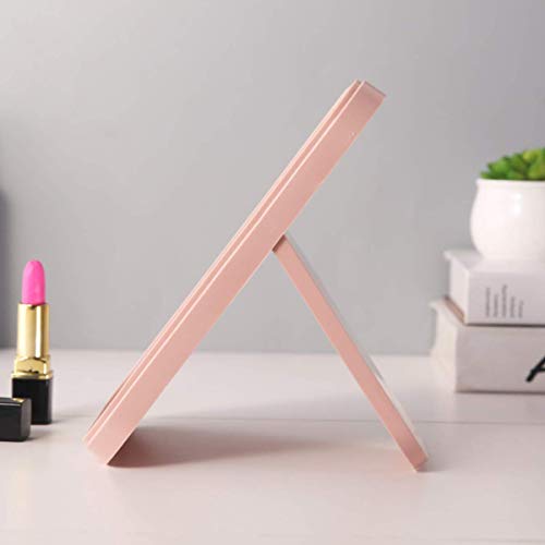 Pepplo Desktop Foldable Makeup Mirror - Simple Portable Princess Square Mirror for Women (Pink, 1pcs) (Framed, Dresser Mount) - Image 5