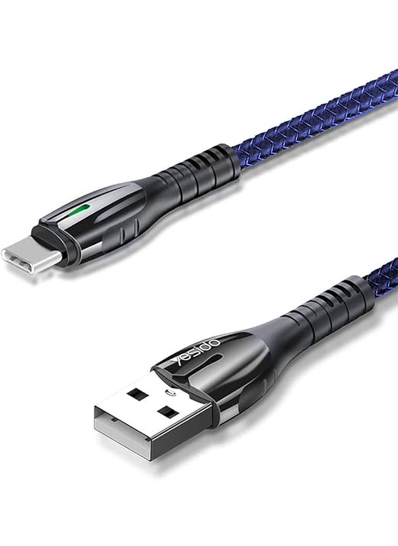 Yesido - Dual LED Type-C Data Cable 1.2m- Fast Charging and High-Speed Data - Image 1