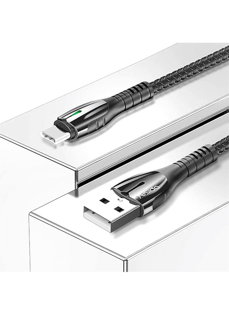 Yesido - Dual LED Type-C Data Cable 1.2m- Fast Charging and High-Speed Data - Image 1