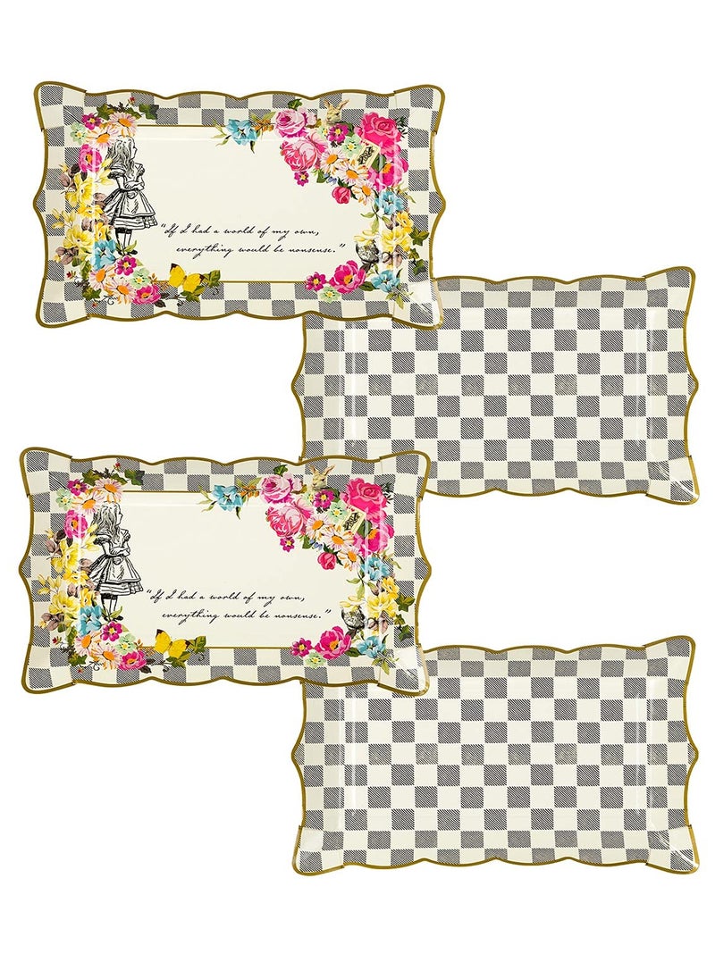 Talking Tables Talking Tables Truly Alice Food Serving Platter 12"" x 7.5"" a Tea Party Birthday  Multicolor  - Image 1