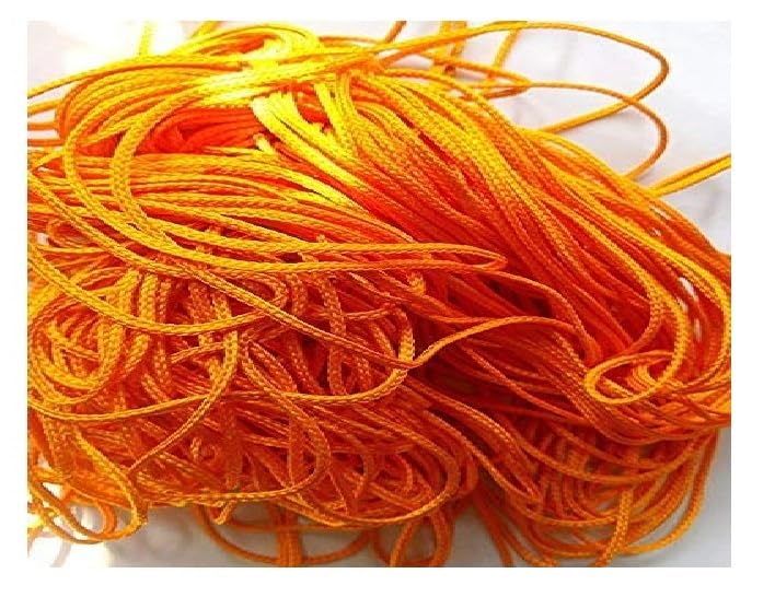 Silk Orange Dhaga 25 Meter Kesariya Colour Religious Sinduri Mauli Kalawa Sacred Thread Hanumanji Sinduri Dhaga | sw199
