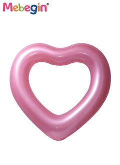 MEBEGIN 120cm Inflatable Heart-shaped Pool Float, Premium Swim Ring, Sturdy Durable Swimming Pool Floaties, Fun Water Toys, Suitable for Summer Pools, Beaches, Parties and Water Sports  - Image 2