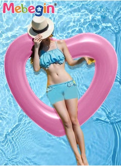 MEBEGIN 120cm Inflatable Heart-shaped Pool Float, Premium Swim Ring, Sturdy Durable Swimming Pool Floaties, Fun Water Toys, Suitable for Summer Pools, Beaches, Parties and Water Sports  - Image 3